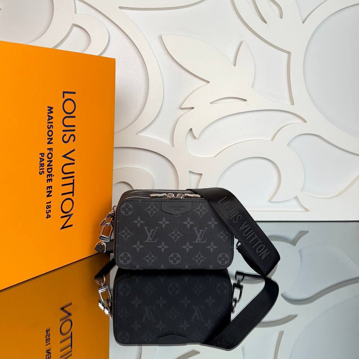 Alpha Wearable Wallet - Black Monogram
