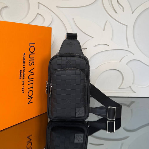 Avenue Sling Bag PM | Black Checker | front