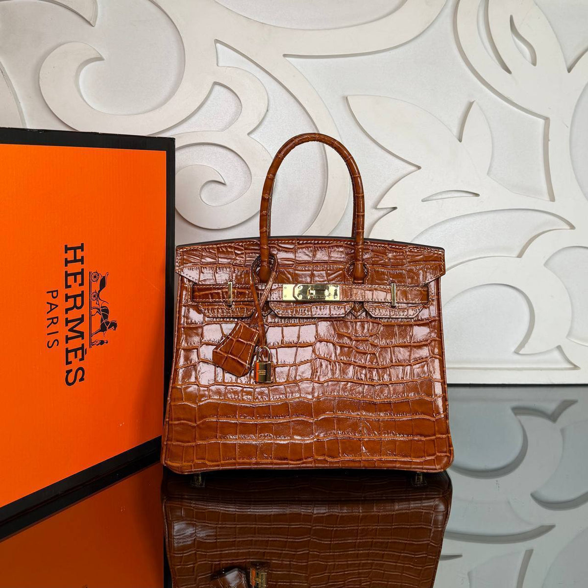 Birkin Bag 30 | Cognac | front view