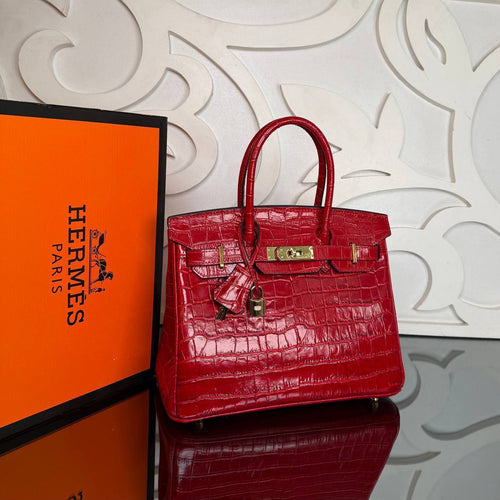 Birkin Bag 30 | Red | front view 2