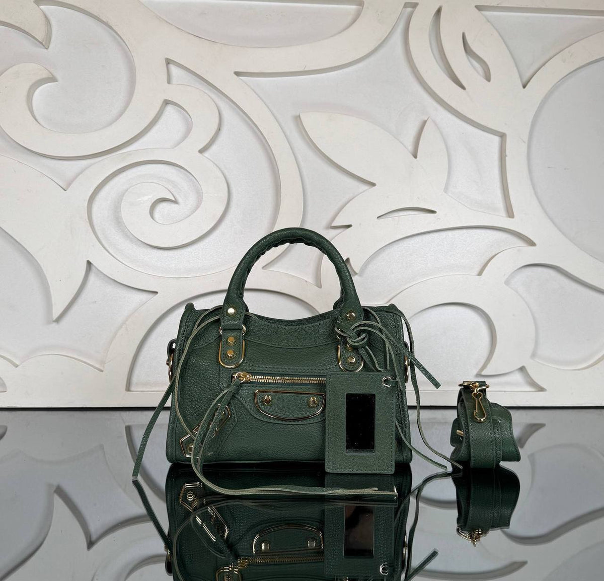 City Bag Small | Dark Green | front view
