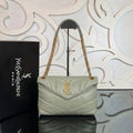 LouLou Puffer Bag Medium | Sage Green | front view