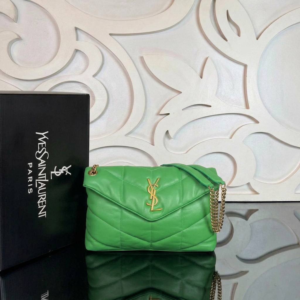 LouLou Puffer Bag Medium | Green | front view