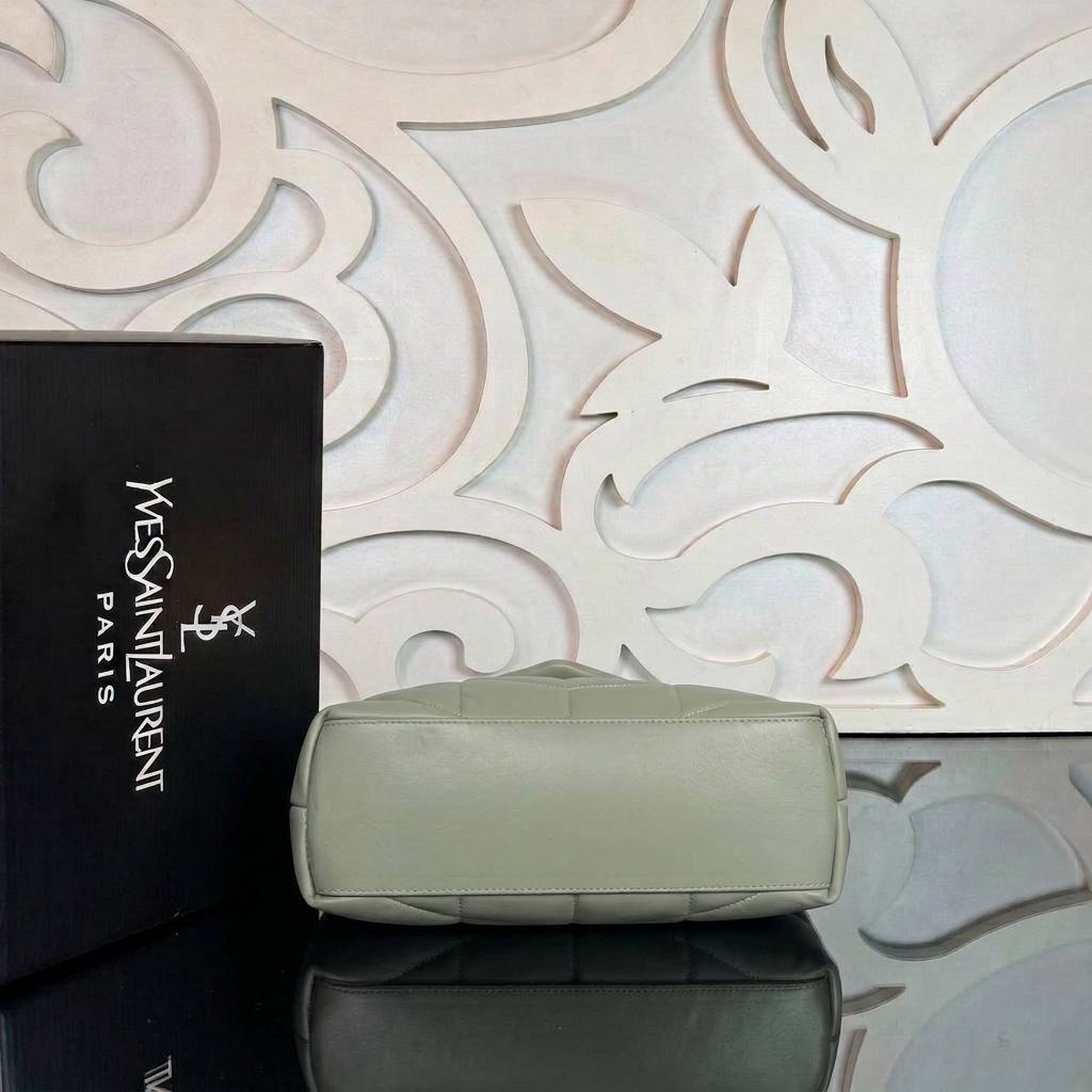 LouLou Puffer Bag Medium | Sage Green | base detail