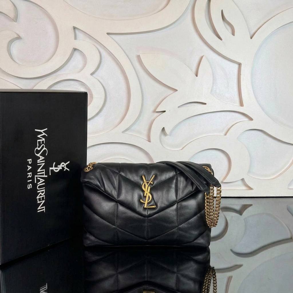 LouLou Puffer Bag Medium | Black | front view