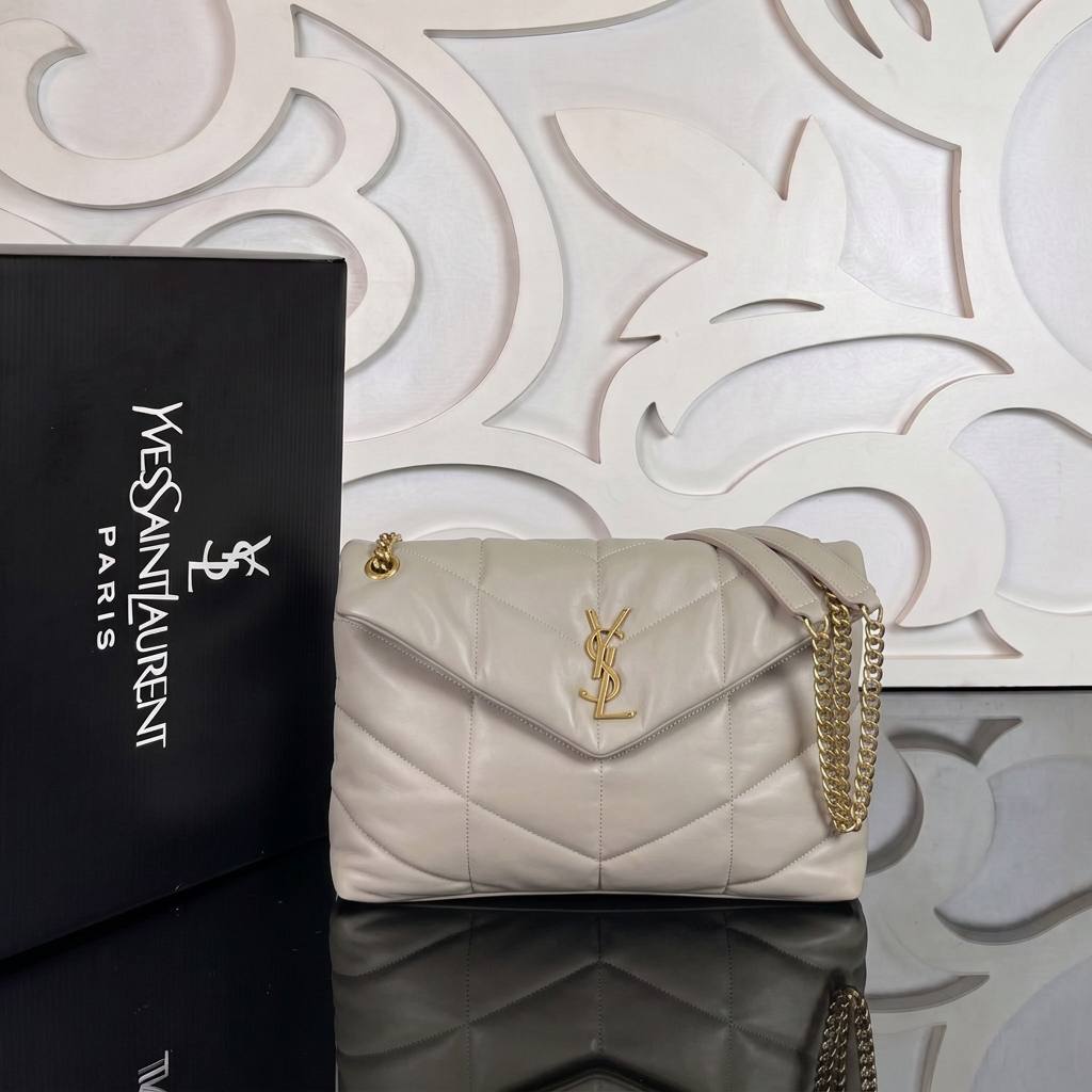 LouLou Puffer Bag Large | Taupe