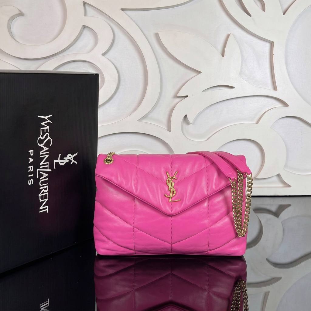 LouLou Puffer Bag Large | Fuchsia