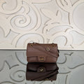 Mini Flap Bag | Taupe | front view