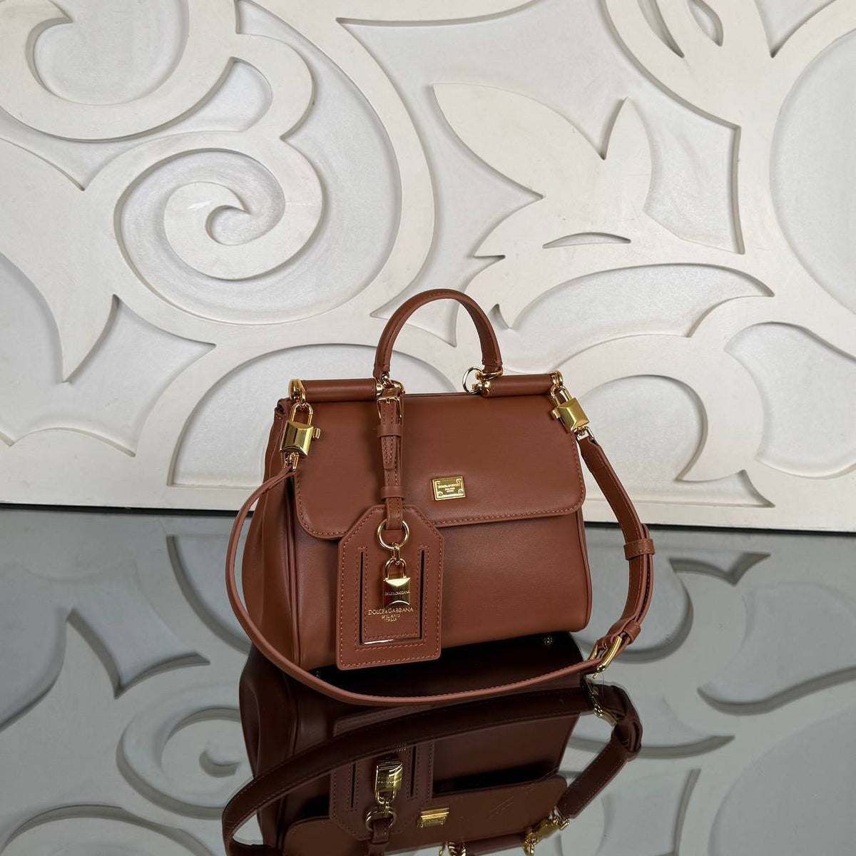 My Sicily Handbag | Brown | angled view