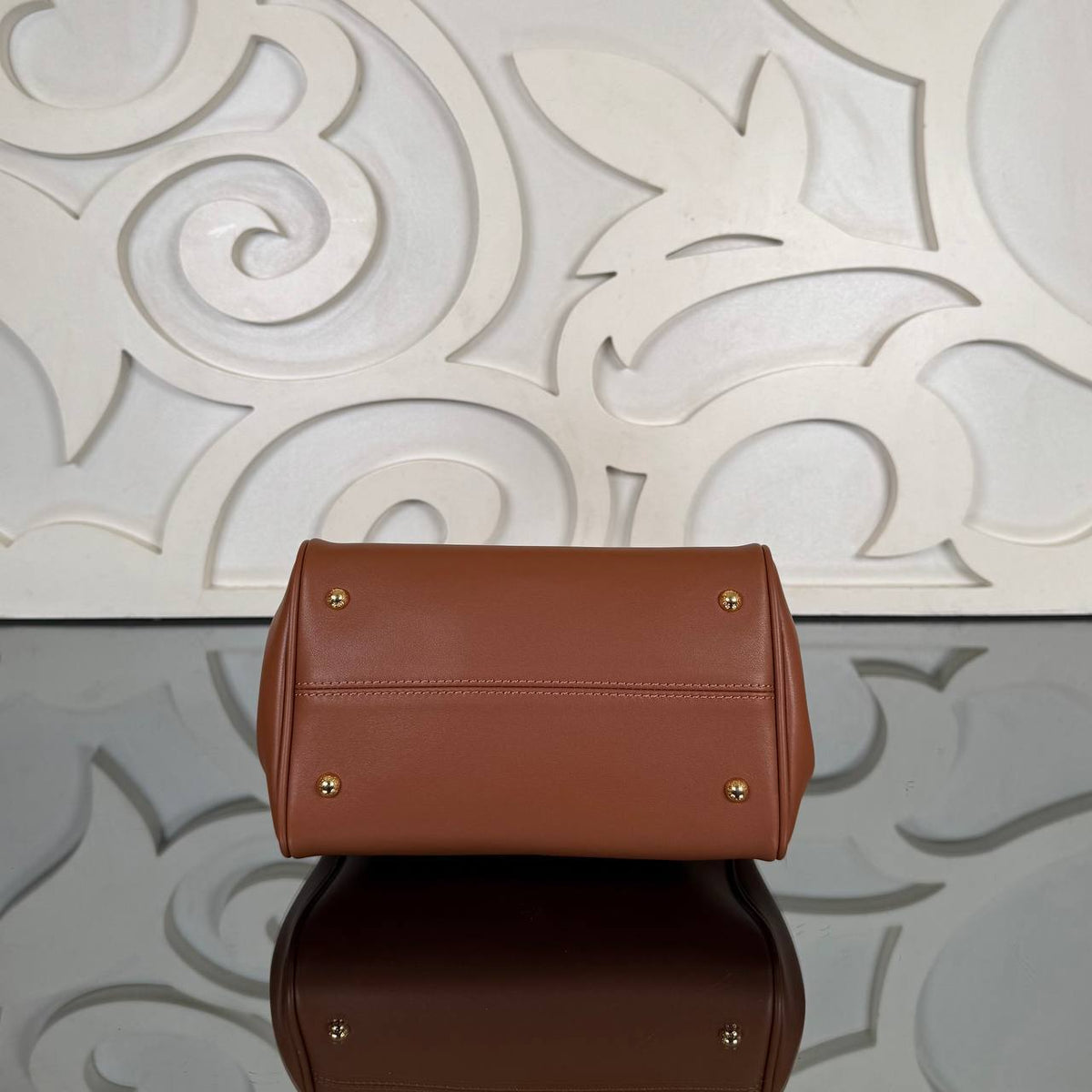 My Sicily Handbag | Brown | bottom view