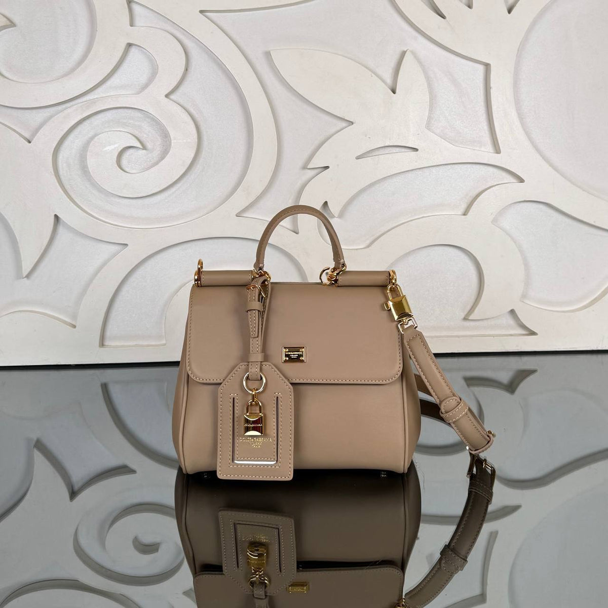 My Sicily Handbag | Beige | front view