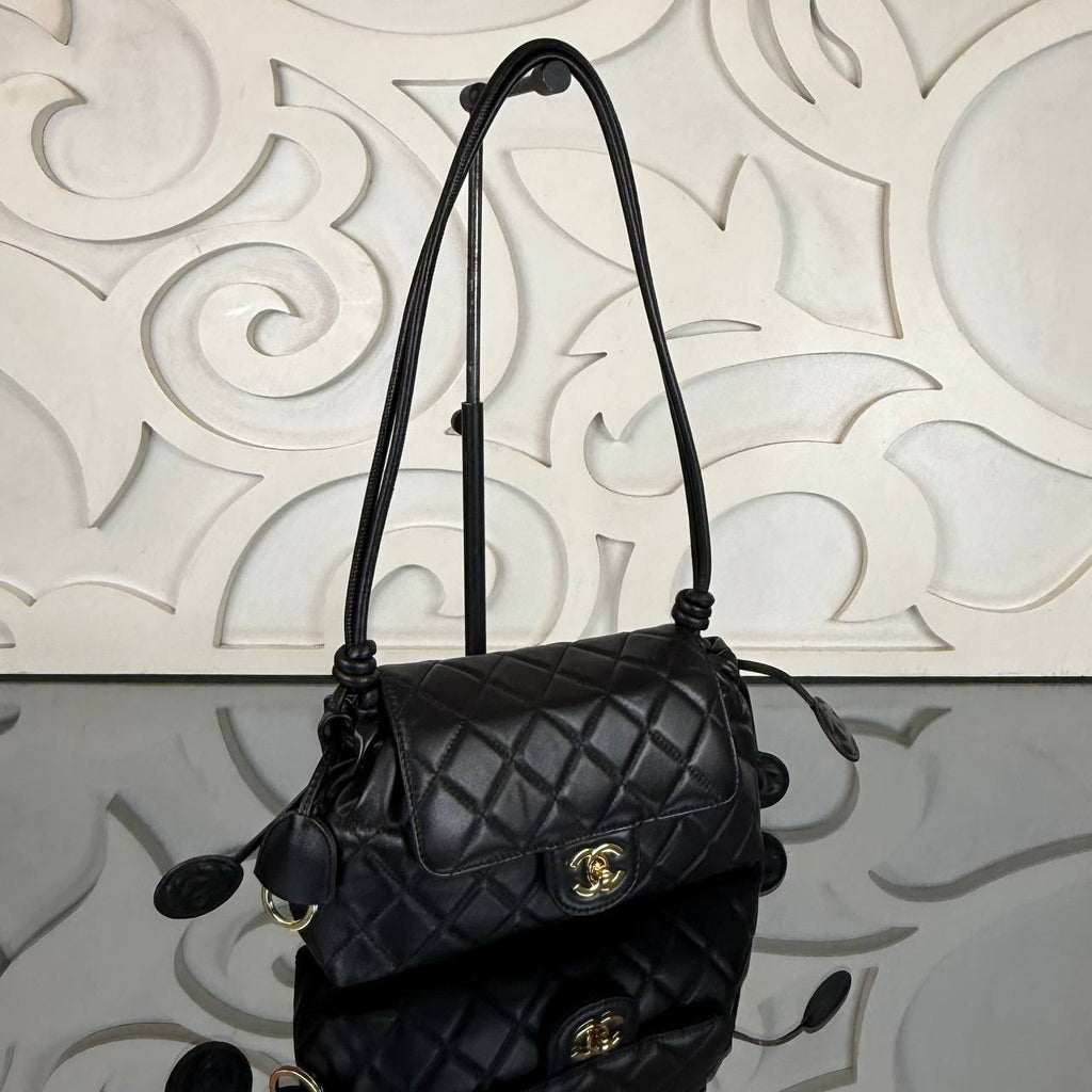 Clutch with Leather Strap