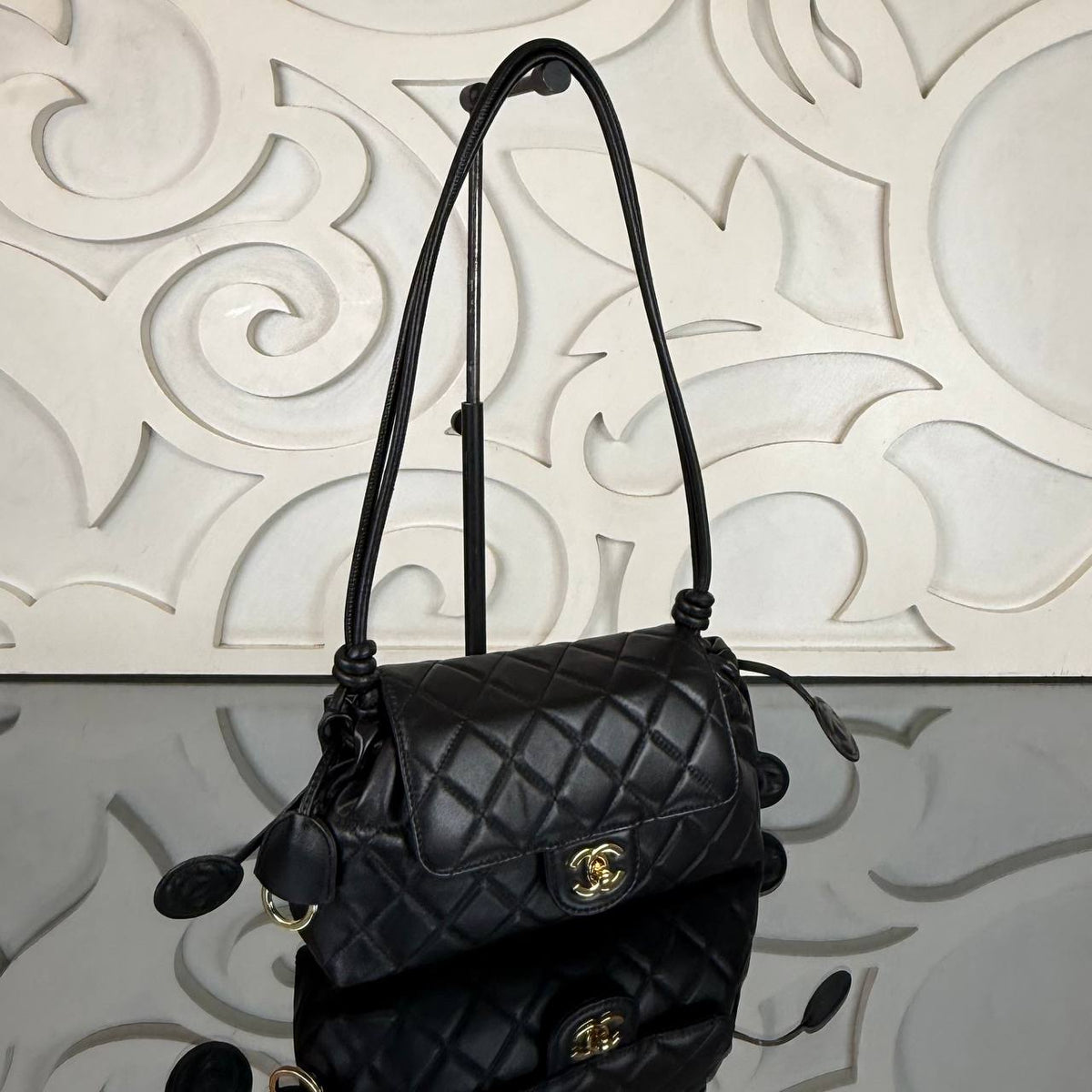 Clutch with Leather Strap