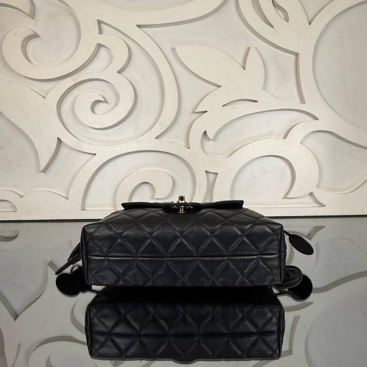 Clutch with Leather Strap