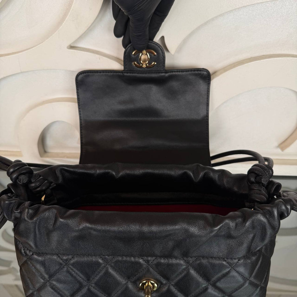 Clutch with Leather Strap