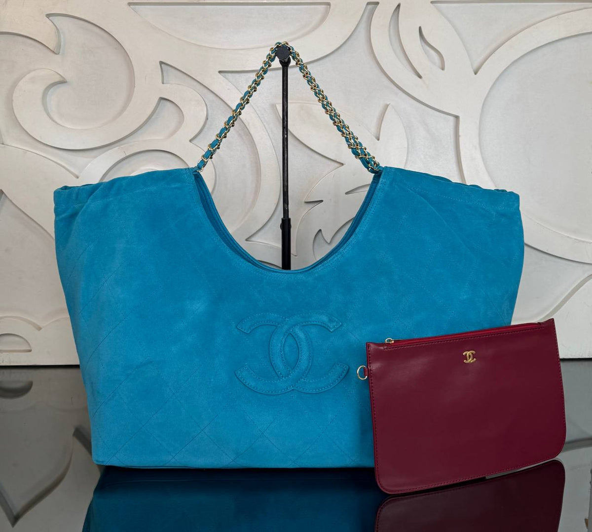 Turquoise Suede