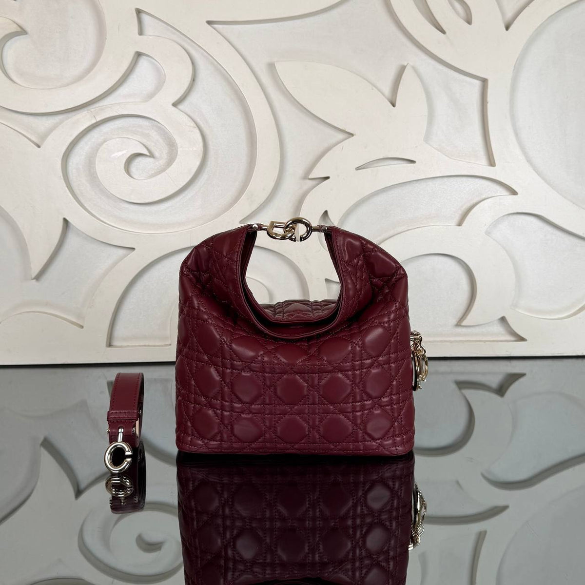 Burgundy - Toujours Small Hobo Bag