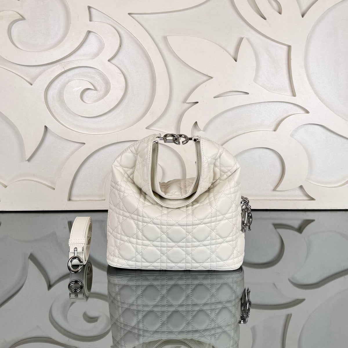White - Toujours Small Hobo Bag