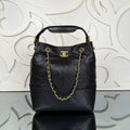 Vertical Shopping Bag | Black | angled view